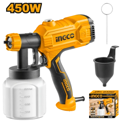 краскопульт сетевой ingco spg3508, 450вт, 0.38 л/мин