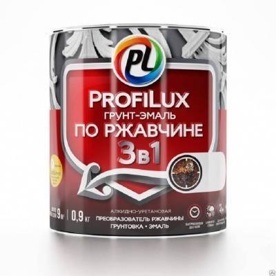 грунт эмаль по ржавчине 3 в 1 profilux зеленая 0,9кг (14)