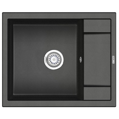 кухонная мойка 6002, шварц, кварц с сифоном