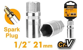 головка свечная 1/2" 21 мм ingco hsps12211 industrial