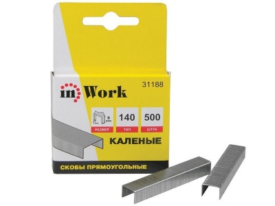 скобы прямоугольные каленые, тип 140, 8 мм, 500 шт.
