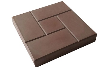тротуарная плитка калифорния гладкая 300*300*30 (11шт/1м2), цвет коричневый