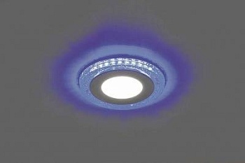точечный свет 6w, 480lm, белый (4000к) и синий, al2330 с драйвером в комплекте