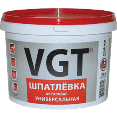 шпатлевка акриловая вгт, 3,6кг (4 шт)