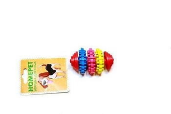 homepet игрушка для собак dental регби tpr 7см