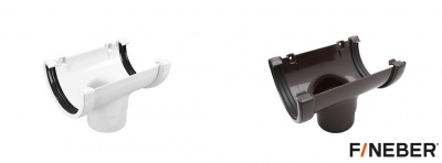 воронка желоба fineber d80 коричневый