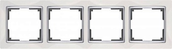рамка на 4 поста wl03-frame-04 (белый, basic) werkel
