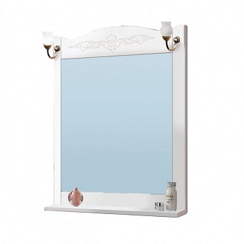 шкаф зеркальный "классика 600-свет" ольха белая