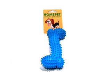 homepet игрушка для собак косточка с шипами tpr 15,5см