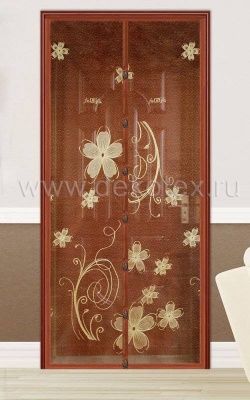 штора антимоскитная на дверь на магнитах dekotex image tj-01 brown 100*210см (1/20)