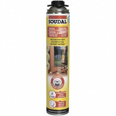 пена монтажная soudal 113986 профессиональная 1л/0,75мл (12 шт)