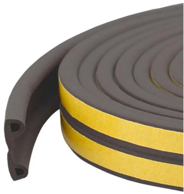 уплотнитель р-профиль коричневый 100 м (кратно 5 метрам (2,5+2,5))