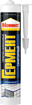герметик гермент момент силиконовый санитарный про. 280мл.
