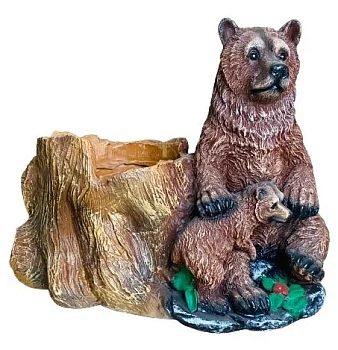 медведи у пня h-30см, d-15см, скидка 20%