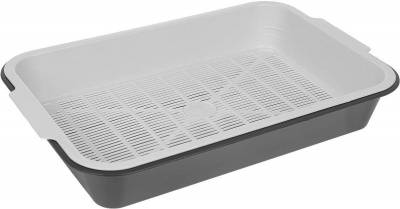 zooexpress туалет адам для кошек с сеткой, низкие ножки 40х26,5х6,5см (1х25)