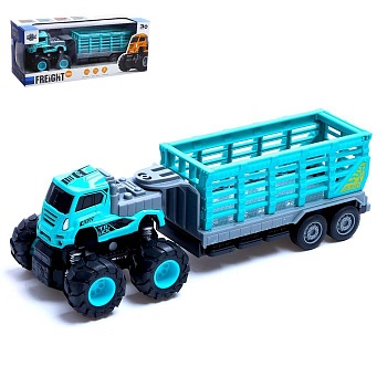 грузовик металлический "фермер", инерция, с элементами из пластика, микс