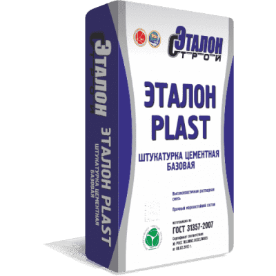 штукатурка «эталон plast» цементно-известковая (50кг) (35)