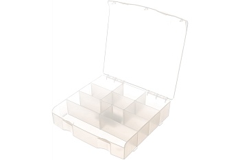 блок для мелочей, 17 x 16 см, прозрачный матовый сибртех