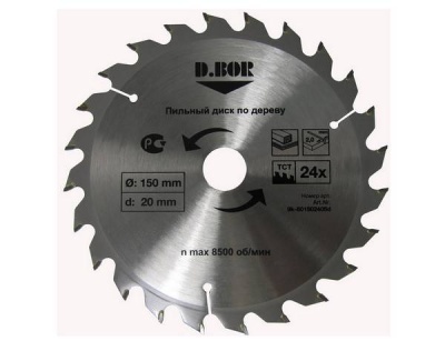 диск пильный по дереву, 235х30(25,4) z60, (арт. 9k-802356005d) "d.bor"