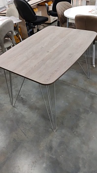 стол талас лдсп, 1100x800, 16мм, сосна санторини на металлокаркас z 900 (цвет металлик)