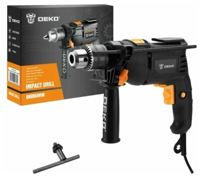 дрель сетевая ударная deko dkid600w, 600вт