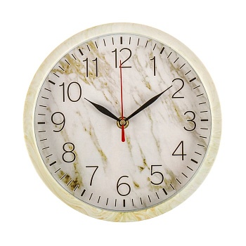 часы настенные, серия: классика, "мрамор", круглые, d=22 см 3620975