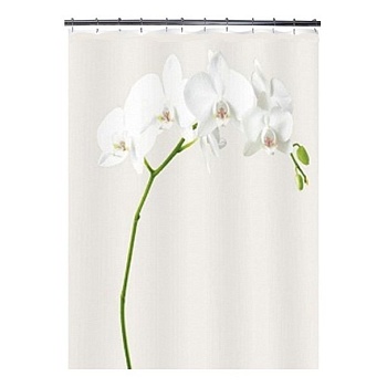 шторка для ванной "белая орхидея" 180х180