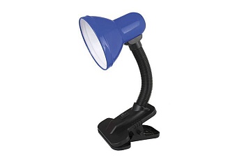 светильник настольный с прищепкой ultraflash uf-320p c06 синий 60вт, e27, лон