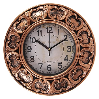часы настенные классика «сердцевина», круг, бронзовые, 25.5х25.5х4 см 3244720