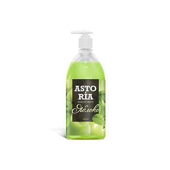 жидкое мыло "astoria" (яблоко) 1 л с дозатором (1/6) "grass"