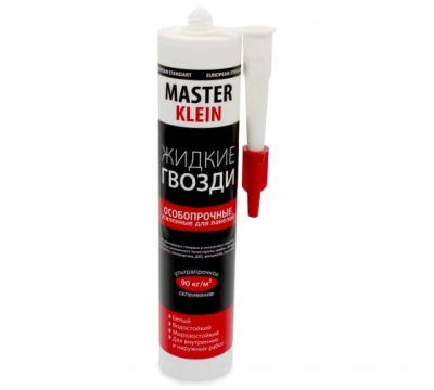 жидкие гвозди "master klein" особопрочные для панелей (белые) картридж 310 мл/440 гр (25шт/кор)