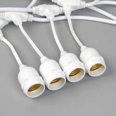 гирлянда «ретро белт-лайт» 10 м, ip54, умс, белая нить, шаг 100 см, e27, 220 в