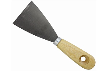 шпательная лопатка деревянная рукоятка, пружинная сталь 60 мм on