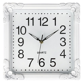 часы настенные, серия: классика, "рут", 30х30 см, белые микс