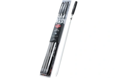 набор шампуров больших в блистере с деревян ручками 6шт