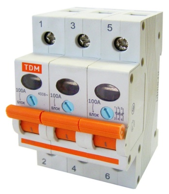 выключатель нагрузки (мини-рубильник) вн-32 3p 100a tdm sq0211-0029 распродажа