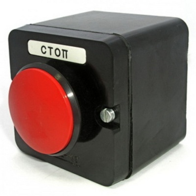 пост кнопочный пке 222-1 красный гриб ip54 tdm