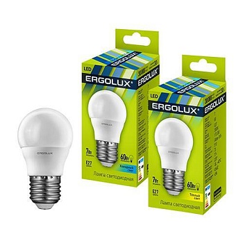 лампа ergolux led-g45-7w-e27-4500k