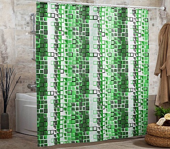 шторы для ванн miranda kare зеленый (1/35) 180х180