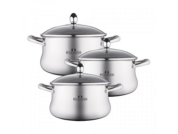 bc-2143 набор посуды, 6пр., 1.9л, 4.4л, 5.6л