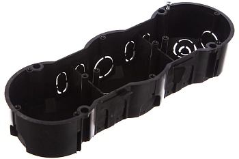 коробка установочная сп 3-х местная, 212х70х45мм, саморезы, ip20, tdm