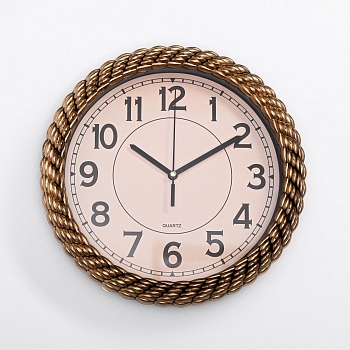 часы настенные, серия: классика, "плетёнка", 25.5х25.5 см, дискретный ход, 3244727