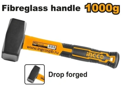 кувалда ingco hsth81000 фибергласовая рукоятка 1000г