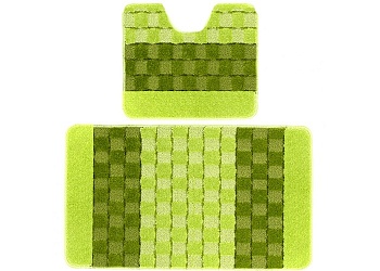 комплект ковриков для в/к banyolin classic color из 2 шт 60х100/50х60см (48) 11мм (зеленый) 1/25