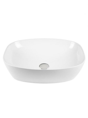 раковина накладная bond s56-500 прямоугольно-овальная 50см белая