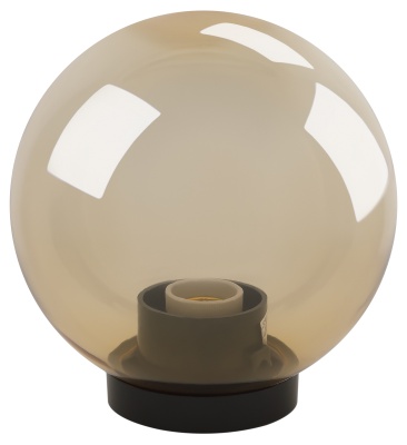 садово-парковый светильник эра нту 01-60-205 шар дымчатый на опору / кронштейн ip44 е27 max60вт d200mm