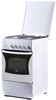 плита газовая flama 4-х комф. fg 24211 w 50см белая