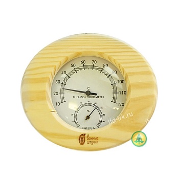термометр с гигрометром банная станция овальный 16*14*3см в деревянном корпусе для бани и сауны /5