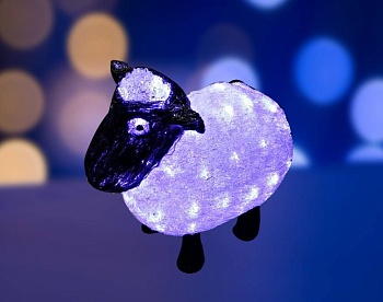 акриловая светодиодная фигура "овца" 30см, 56 светодиодов, ip65, 24в, neon-night=