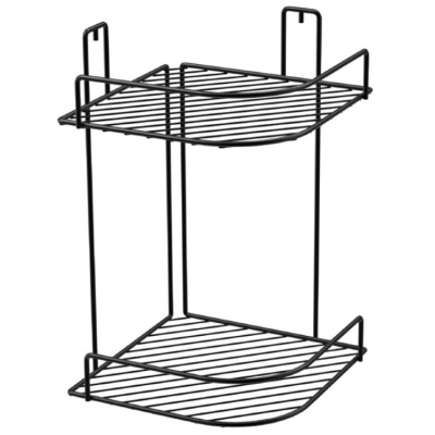 полка для ванной комнаты двойная "макс, черный"
